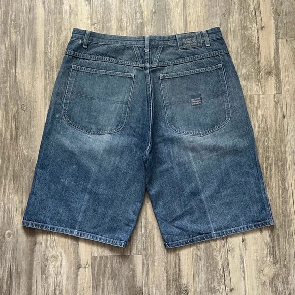 Vintage Y2K MFG Marithe Francois Girbaud Denim Shorts Size 40 Baggy - Picture 1 of 5